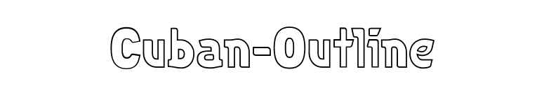 Cuban-Outline font preview