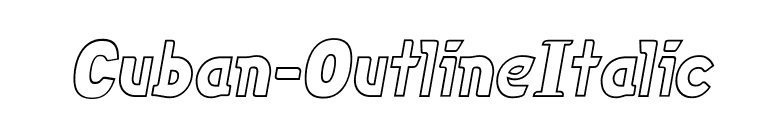 Cuban-OutlineItalic font preview