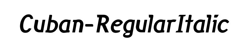 Cuban-RegularItalic font preview