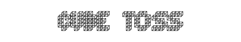 Cube Toss font preview