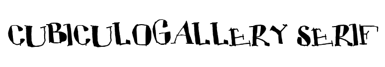 CUBICULOGALLERY SERIF font preview