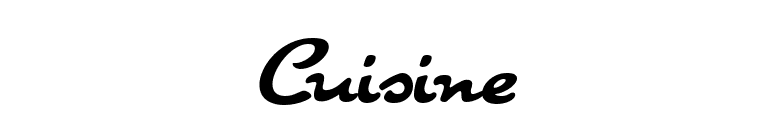 Cuisine font preview