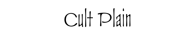 Cult Plain font preview