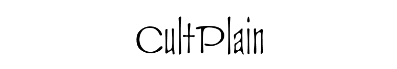 CultPlain font preview