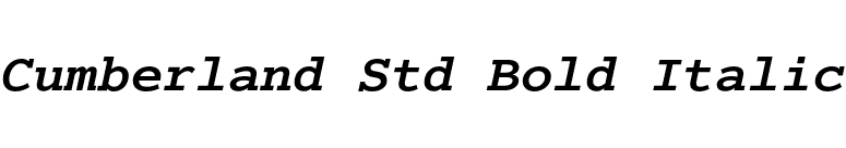 Cumberland Std Bold Italic font preview
