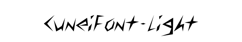 CuneiFont-Light font preview