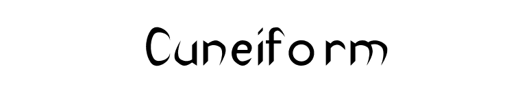 Cuneiform font preview