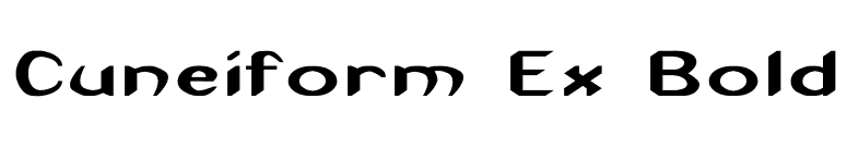 Cuneiform Ex Bold font preview