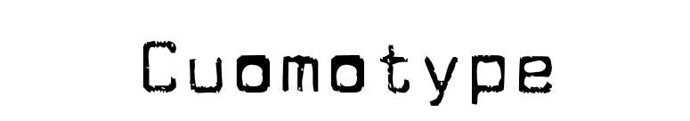 Cuomotype font preview
