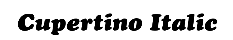 Cupertino Italic font preview