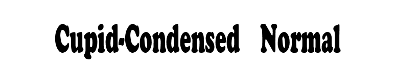 Cupid-Condensed Normal font preview