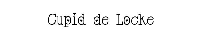 Cupid de Locke font preview