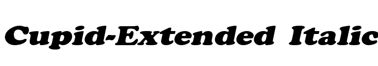 Cupid-Extended Italic font preview