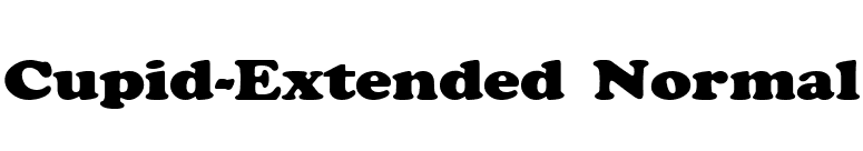 Cupid-Extended Normal font preview