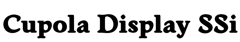 Cupola Display SSi font preview