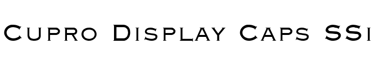 Cupro Display Caps SSi font preview