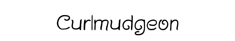 Curlmudgeon font preview