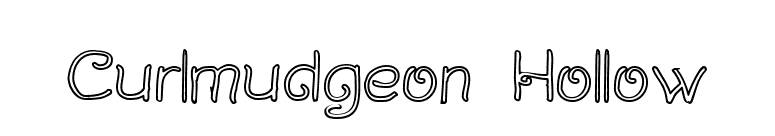 Curlmudgeon Hollow font preview