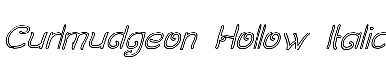 Curlmudgeon Hollow Italic font preview