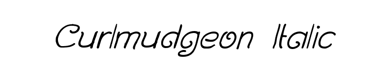 Curlmudgeon Italic font preview