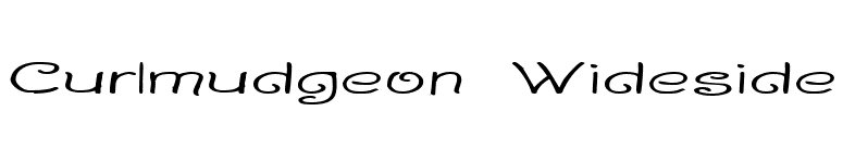 Curlmudgeon Wideside font preview
