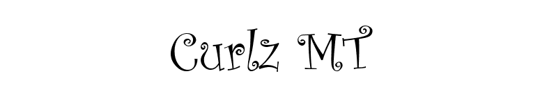 Curlz MT font preview