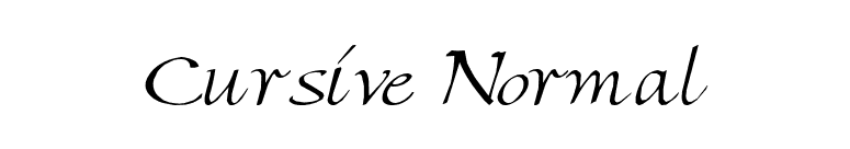 Cursive Normal font preview