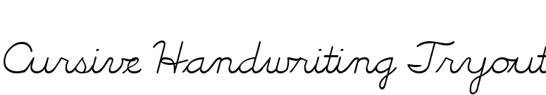 Cursive Handwriting Tryout font preview