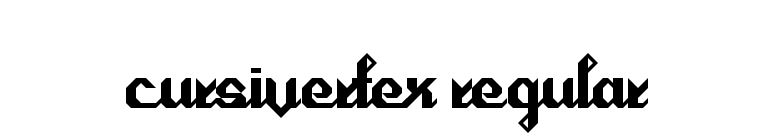 Cursivertex Regular font preview