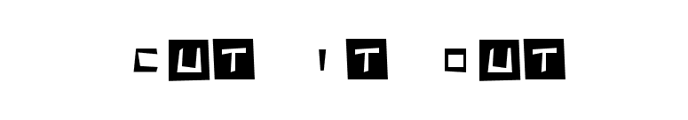 Cut It Out
 font preview