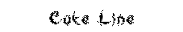 Cute Line font preview