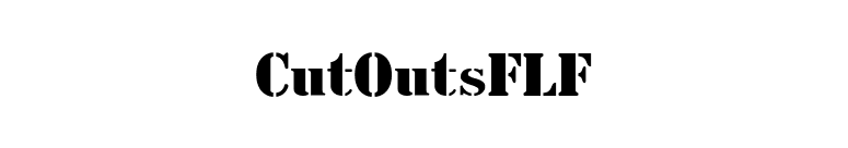 CutOutsFLF font preview