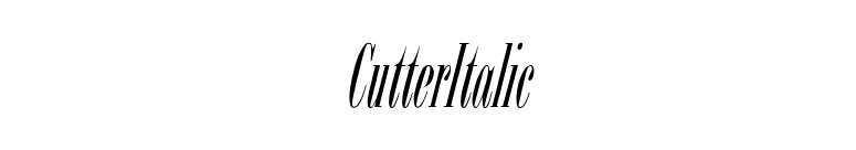CutterItalic font preview