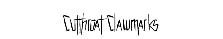 Cutthroat Clawmarks font preview