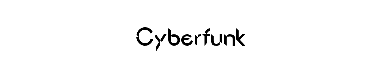 Cyberfunk  font preview