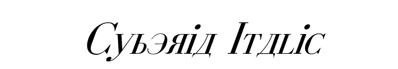 Cyberia Italic font preview