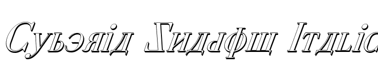 Cyberia Shadow Italic font preview