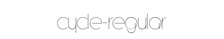Cycle-Regular font preview