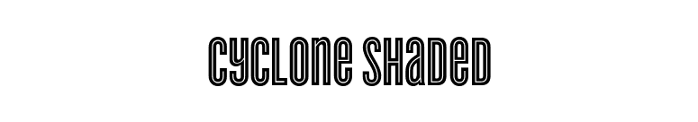 Cyclone Shaded font preview