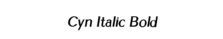 Cyn Italic Bold font preview
