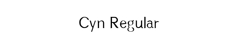 Cyn Regular font preview