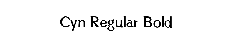 Cyn Regular Bold font preview