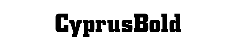 CyprusBold font preview