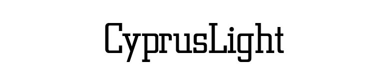 CyprusLight font preview