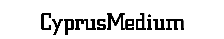 CyprusMedium font preview
