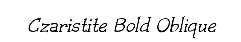 Czaristite Bold Oblique font preview