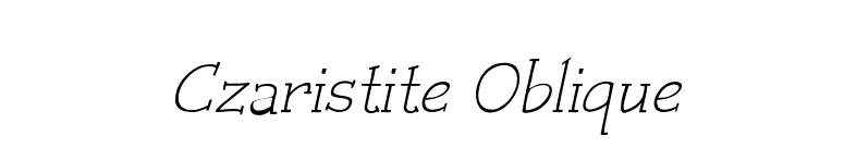 Czaristite Oblique font preview