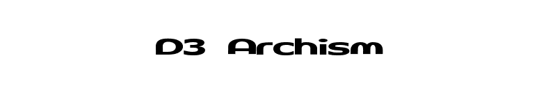D3 Archism font preview