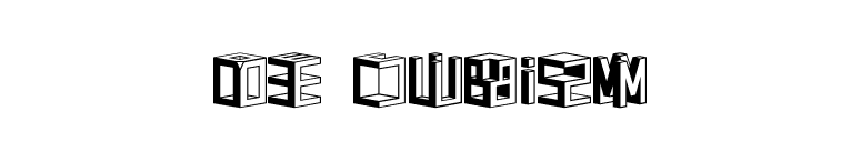 D3 Cubism font preview