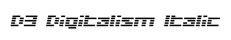 D3 Digitalism Italic font preview
